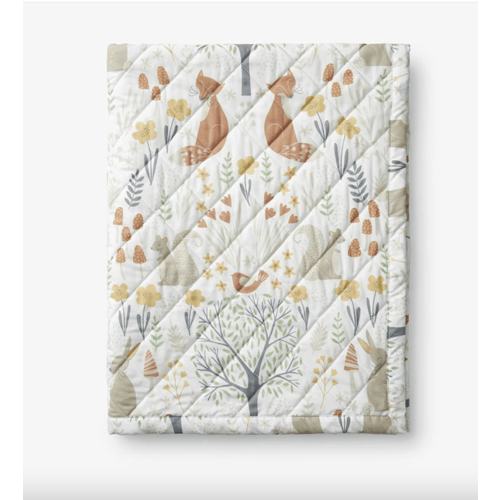 Forest Animals Print Sherpa Stroller Blanket | The Company Store