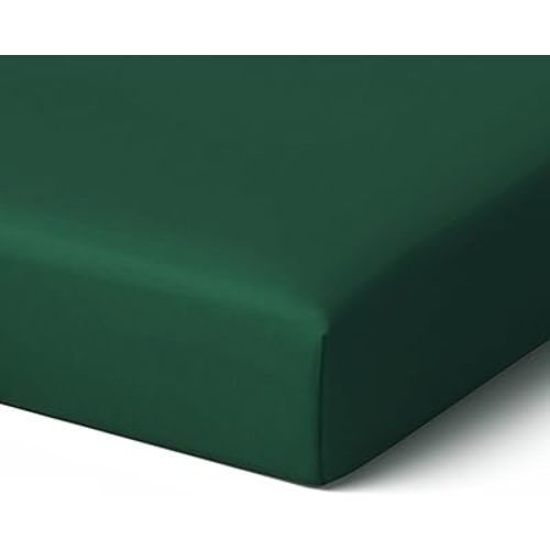 Crib Sheets by Tafts, 100% Viscose derived from Bamboo Fitted, Girls, Boys & Unisex, 8 Inch Deep Pocket, Standard Crib & Toddler Mattress, Cooling, Soft, 360 Elastic, Lifetime (28 x 52 Forest Green)
