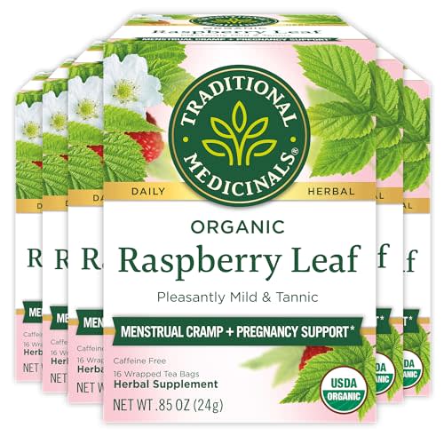 Traditional Medicinals Organic Raspberry Leaf, 96 Tea Bags | Eases Menstrual Cramps & Supports Healthy Pregnancy