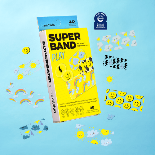 Buy SUPERBAND Play Hydrocolloid Bandages | Waterproof, Fun, and Gentle. Eczema-Safe – MAKEITSKIN, INC.