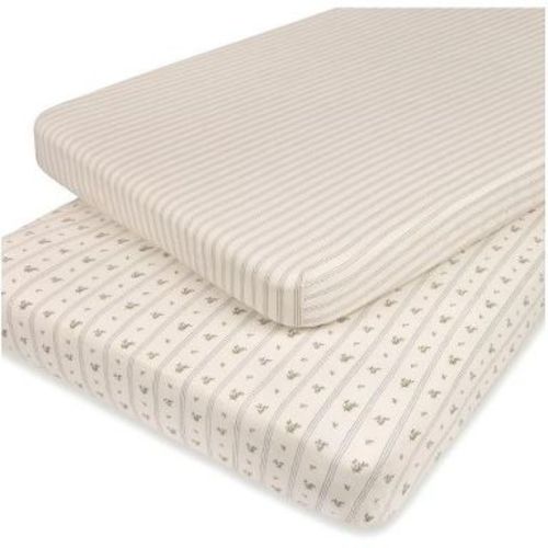 Ely's & Co. Baby Fitted Pack n Play - Mini Crib Sheet 100% Combed Jersey Cotton Blue for Baby Boy 2 Pack