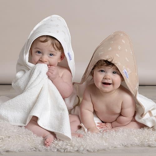 Bubba Blue Organic Cotton Hooded Towels, Chestnut (Pack of 2)