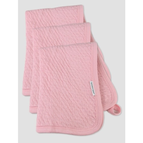 Honest Baby Clothing 3 Pack Organic Cotton Matelasse Burp Cloth