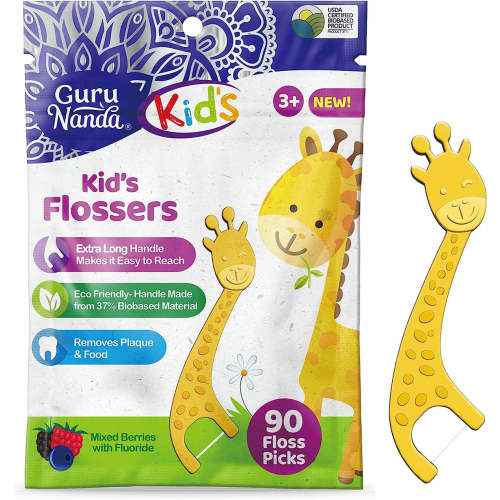 Kid's Giraffe Shaped Flossers - 90 Pack