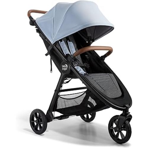 Baby Jogger City Mini GT2 Single Stroller Eco-Friendly Series Slate Fog Four-Way Use with Infant Car Seat Adapters Included