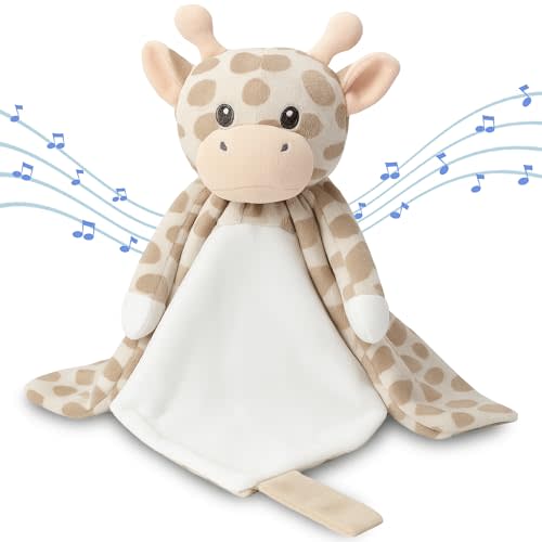 Love By Emi 4-in-1 Plush Giraffe Lovey Sound Machine, White Noise & Lullaby Sleep Aid, Security Blanket & Pacifier Holder, Baby Gifts, Gift for Newborns, Toddler Gifts, 0 3 6 9 12 Months