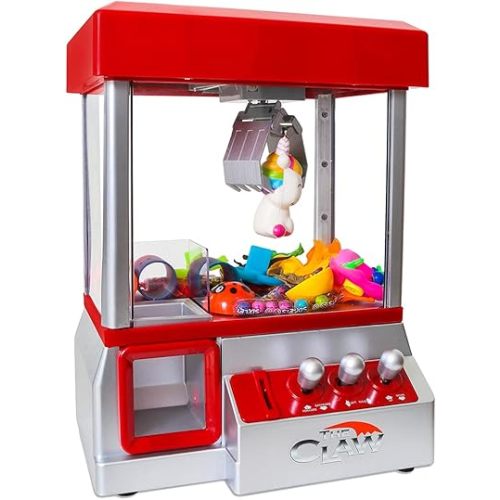 Bundaloo Claw Machine Arcade Game with Sound, Cool Fun Mini Candy Grabber Prize Dispenser Vending Toy for Kids, Boys & Girls