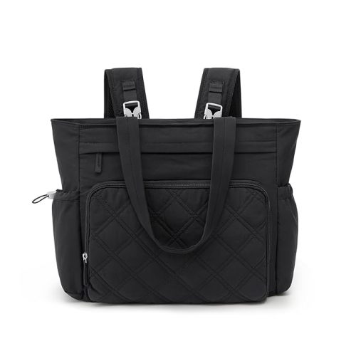 G4Free 3 in 1 Diaper Bag with Insulated Pockets Baby Backpack for Women Men Toddler Diaper Tote with Stroller Buckle Travel Work-Black