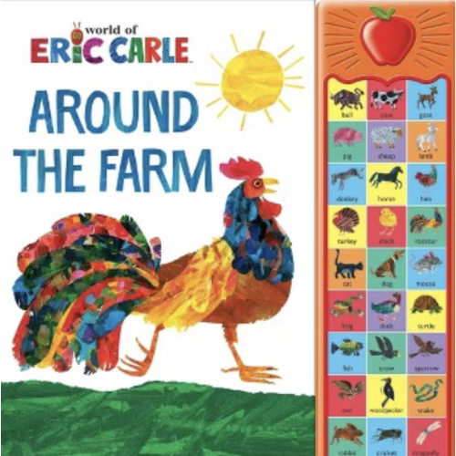 World of Eric Carle, Around the Farm 30-Button Animal Sound Book - Great for First Words - PI Kids