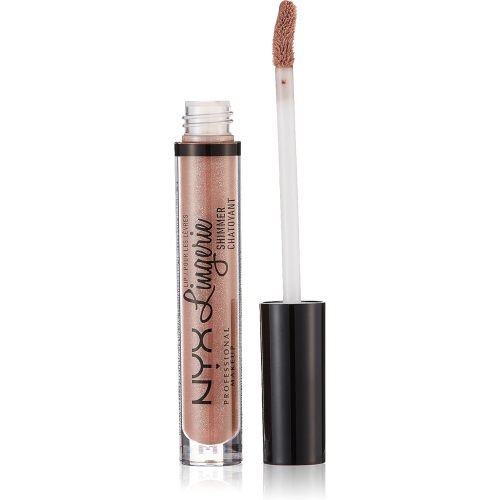 NYX PROFESSIONAL MAKEUP Lip Lingerie Shimmer, Lip Gloss - Butter, Toffee Nude
