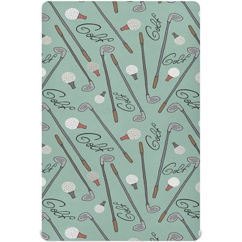 Golf Cartoon Crib Sheets Soft Breathable Fitted Baby Crib Sheets Mattress Cover for Girl Boys, 52" x 28" x 9"
