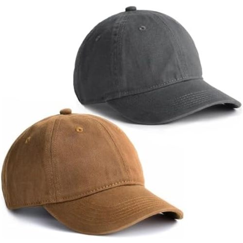 FURTALK Toddler Baseball Hat Kids Boys Girls Adjustable Washed Cotton Baseball Cap with Ponytail