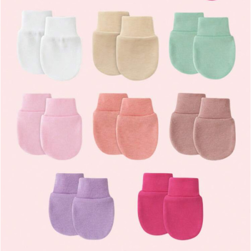 8pairs Baby Girls Solid Color Edging Anti-Scratch Face Gloves Newborn Full Finger Mittens, Very Cute Pink Color Suitable For Casual Daily Wear, For Spring Summer Autumn Winter | SHEIN USA