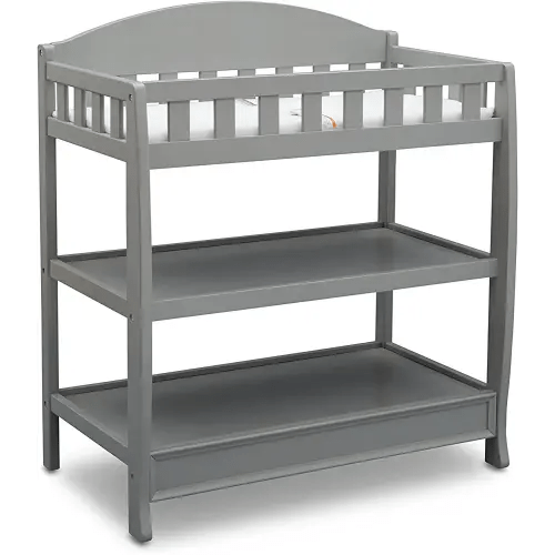 Delta Children Infant Changing Table with Pad, Grey