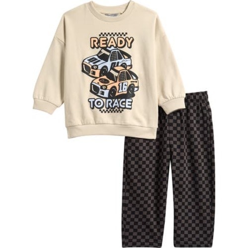 Kids' Racecar Graphic Sweatshirt & Pants Set, 12-18M