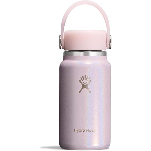Hydro Flask Micro Bottle - Milk Cooler - Insulated Mini Water Bottle 6.7 Oz Glimmer Pink