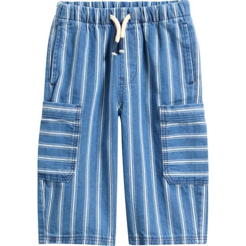 Kids' Stripe Wide Leg Cargo Jeans, 12-18M