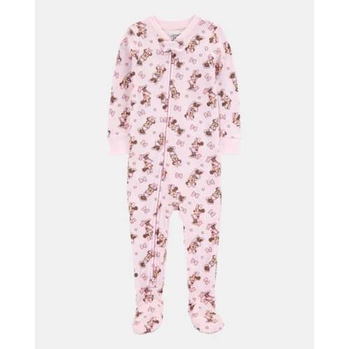 Baby Girl Disney© Minnie Mouse Snug Fit Cotton Footie 1-Piece Pajamas - Pink | Carter's