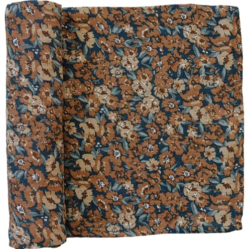 Mebie Baby Venetian Floral Muslin Swaddle, Modern and Neutral Swaddle Blanket for Baby Girl or Boy, Soft Baby Blankets, Newborn Swaddle Blanket, 0-3 Month, Comfy Wrap, Baby Essentials & Gifts