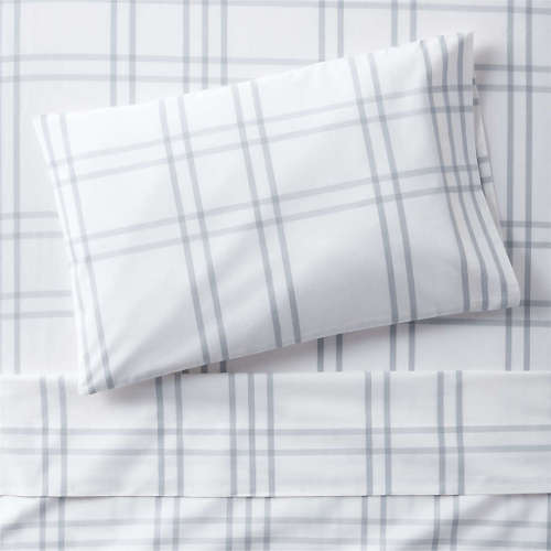 Stax Mist Blue 100% Organic Cotton Toddler Sheet Set