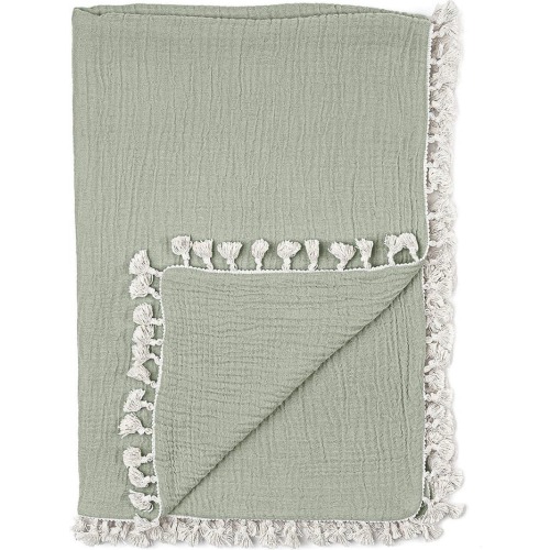 CRANE BABY Muslin Blanket, Fern