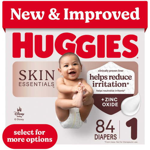 Huggies, Skin Essentials Baby Diapers, Size 1 (8-14 lbs), 84 Ct