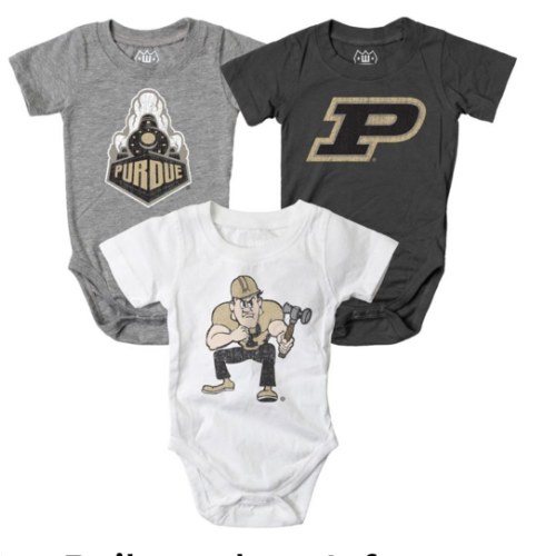Purdue Boilermakers Infant Bodysuit 3-Pack