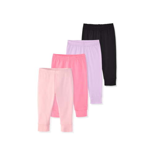 Garanimals Newborn & Baby Girl 100% Cotton Jogger Pants, Sizes 0–24M, Single or 4-Pack