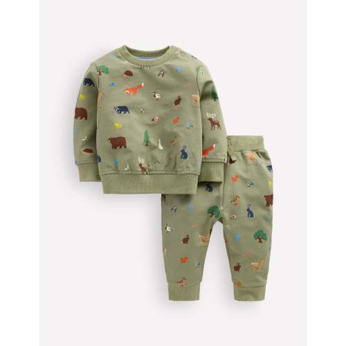 Sweatshirt Play Set - Green Woodland Animals | Boden USA