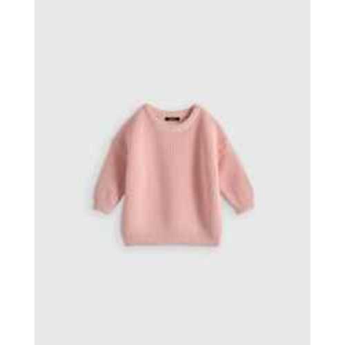 100% Organic Cotton Fisherman Tunic Sweater in Silver Pink