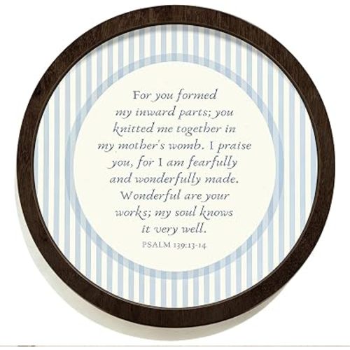 SkyCozy Christian Nursery Framed Wall Art Decor 10x10 Inch