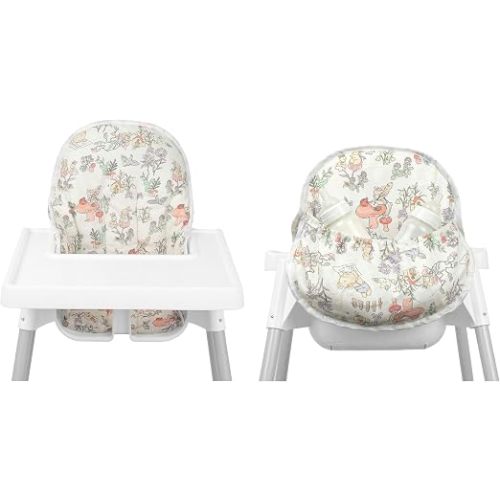 For IKEA High Chair Cushion, With High Chair Handy Pocket Pouch (Bear)