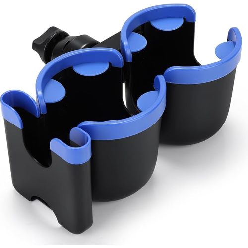 Accmor Stroller Cup Holder with Phone Holder, Bike Cup Holder, Universal Cup Holder for Uppababy Nuna Doona Strollers, 2-in-1 Cup Holder for Walker, Wheelchair, Scooter