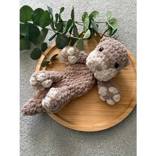 Crochet Baby Otter | Handmade Otter Mini Lovey | Mini Otter Snuggler | Crochet Otter | Nursery Crochet Toy | Woodland Lovey