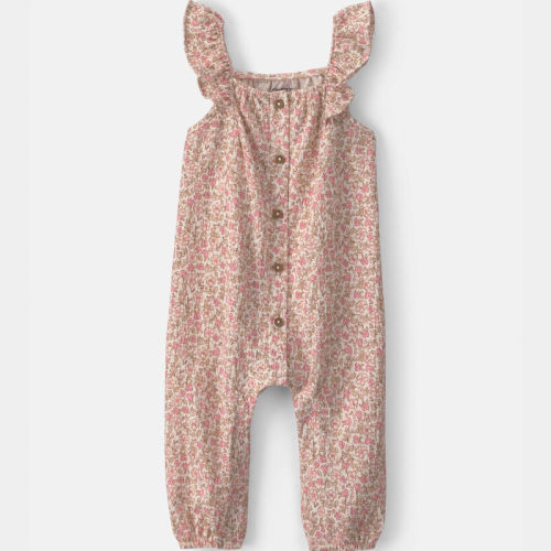 Baby Girl Floral Jumpsuit - Pink | Carter’s Oshkosh Canada