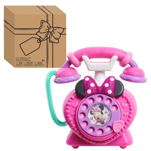 Amazon.com: Disney Junior Minnie Mouse Ring Me Rotary Pretend Play Phone | Lights and Sounds, Holiday Stocking Stuffers, Gifts, Presents