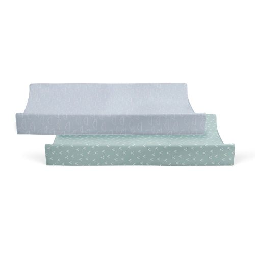 Bubba Blue Nordic Change Mat Cover 2 Pack Sky/Mint