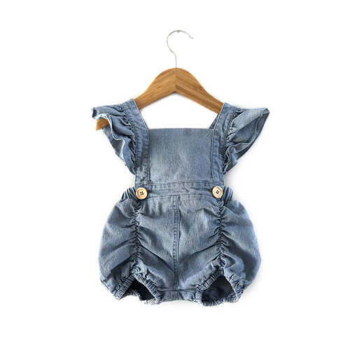 Denim Ruffle Romper | Reverie Threads