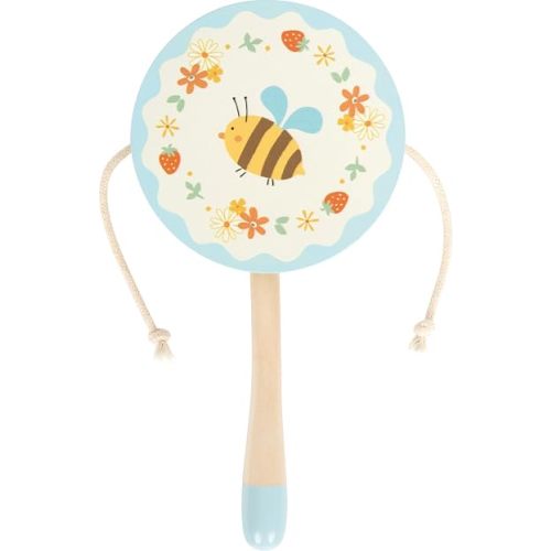 small foot Monkey Drum Little Friends Music Toy with Flower and Bee Motif for Children from 24 Months