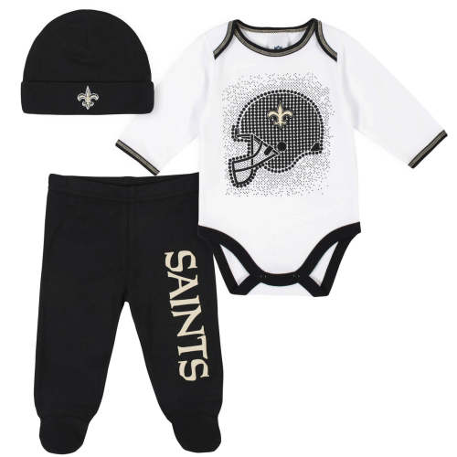 3-Piece Baby Boys New Orleans Saints Bodysuit, Footed Pant, and Cap Se – Gerber Childrenswear