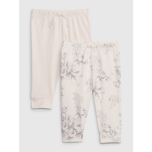 Baby First Favorites Organic Cotton Pull-On Pants (2-Pack) in barely pink, size: 3-6 M