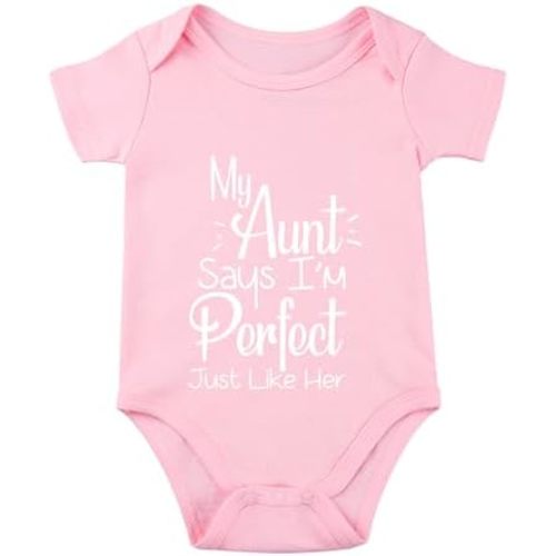 listery My Aunt Says I'M Perfect Baby Bodysuit Aunties Bestie Baby Clothes I Love My Auntie Newborn Infant