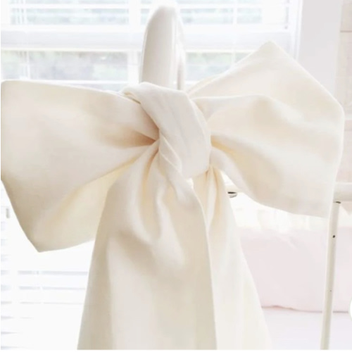 Ivory Large Crib Bow | High Cotton Textile