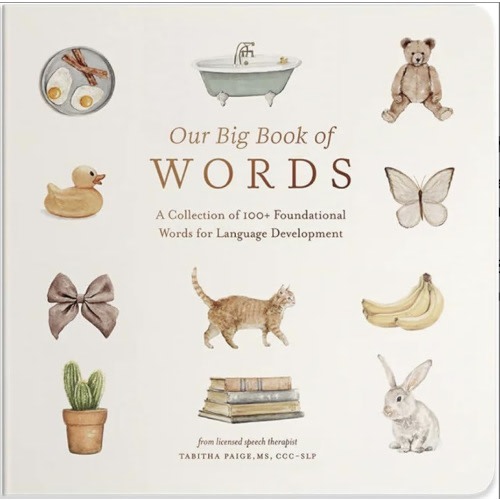 Our Big Book of First Words: A Collection of 100+ Foundational Words for Language Development (Tabitha Paige Children's Book Series)