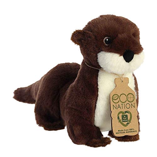 Aurora® Eco-Friendly Eco Nation™ River Otter Stuffed Animal - Environmental Consciousness - Recycled Materials - Brown 13.5 Inches