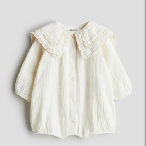COTTON MUSLIN ROMPER SUIT
