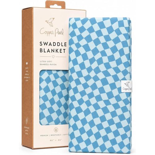 Copper Pearl Swaddle Blankets for Newborns | Soft Stretchy Receiving Blankets for Boys and Girls | Large 46 x 46 Inch Baby Blankets | Lightweight and Breathable Swaddles | Miles
