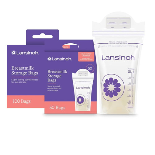 Lansinoh Breastmilk Storage Bags, 150 Count, Baby Essentials, Fast Freeze & Thaw Breast Milk Bags for Baby Bottle Feeding, Superior Strength & Stretch, 6 Ounce