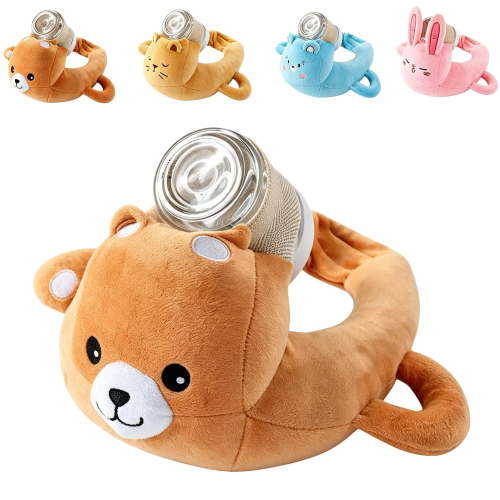 Bottle Holder Pillow Plush for Self Feeding, Hands Free Feeding Nursing Assistant, Ergonomic Support Cushion, Machine Washable