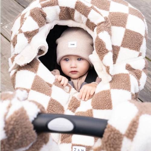 Car Seat Cocoon - Checker Berber